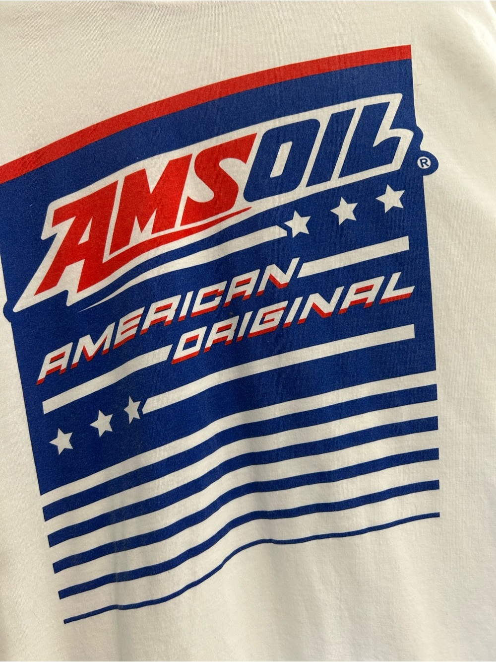Amsoil Men's Long-Sleeve Crewneck Shirt in White